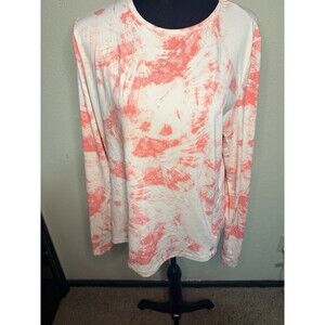Hang Ten Women's UPF 50+ Long Sleeve Sun Tee Size L Tie Die Swim Surf Summer